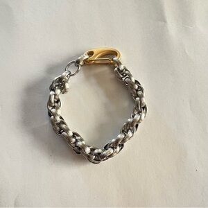 Silver gold bracelet